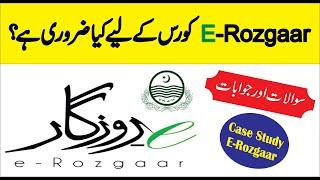 E-Rozgaar Program | E Rozgar Registration 2020 | E Rozgaar Questions