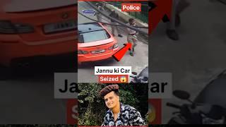 Jannu Stuntz 's Car Seized by jammu police | MotoNBoy #jannustuntz #bmw5series #seized #shorts