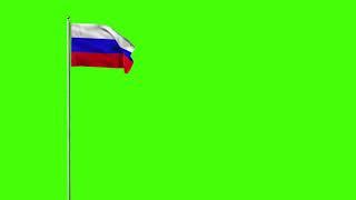 Russian flag green screen animation