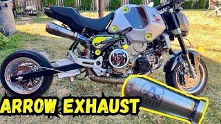 NEW ARROW EXHAUST for my DUCATI 1199cc Panigale Swapped HONDA GROM! + MOTOVLOG EP.1