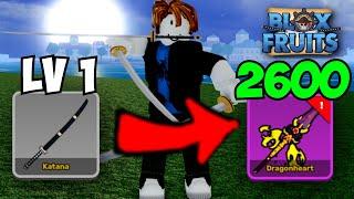 Noob To Pro With SWORDS ONLY & NO ROBUX in Blox Fruits! (Day 1)