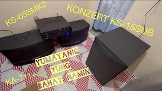 konzert ks15 sub | Active Subwoofer | KS-655MK2 Speaker | KA-711+ Amplifier (Unboxing & Sound Test)