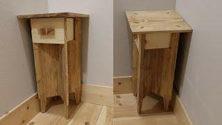 how to make a unique end table with drawer | woodworking | DIY