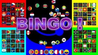 Bingo Game ~200 countries marble race #36~ in Algodoo | Marble Factory