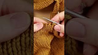 How to Pick Up Neckband Stitches from a Cast on Edge
