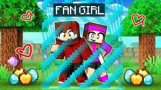 BLOQUÉ sur un BLOCK avec une FAN GIRL FOLLE sur Minecraft !