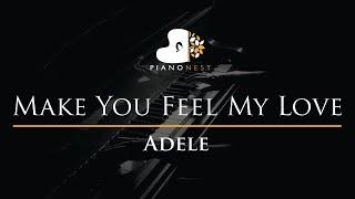 Adele - Make You Feel My Love - Piano Karaoke Instrumental Cover with Lyrics