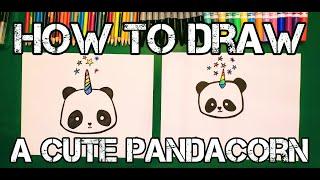 How To Draw and Color a PANDACORN | Step By Step | Easy Tutorial for Beginners and Kids