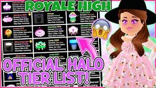 OFFICIAL Halo TIER LIST 2021! ALL PRICES! (Roblox Royale High)