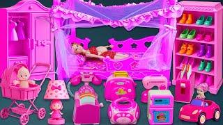 15 Minutes Satisfying with Unboxing Barbie Princess Cozy Bedroom & Dress Up Toys Review