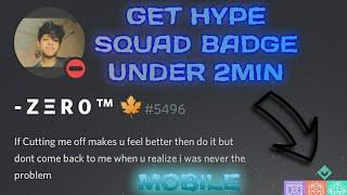 How To Get Discord Hypesquad Badges Under 2 Minutes ANDROID !! 2021