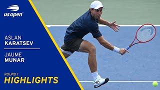 Aslan Karatsev vs Jaume Munar Highlights | 2021 US Open Round 1