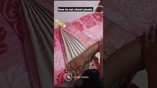 saree pre pleating & Folding trick 26 #shorts #trending #saree #viral #tutorial #beauty