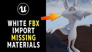 Fix White Missing Textures on FBX Import in UE5.1 Unreal Engine