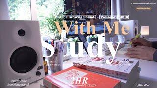 2 HOUR STUDY WITH ME | Calm Piano , Water Flowing Sound | Pomodoro 30/10