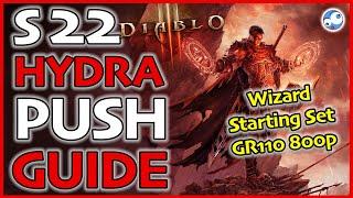 Diablo 3 Season 22 Hydra Wizard Push Guide GR110+ 800p Patch 2.6.10