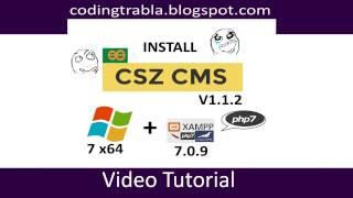 Install CSZ CMS V1.1.2 on windows 7 localhost - opensource PHP CMS byAO