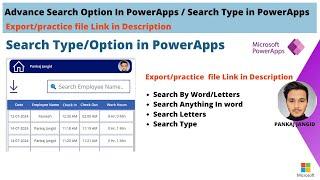 Search option & Search Type in Power Apps || Advance Search Option