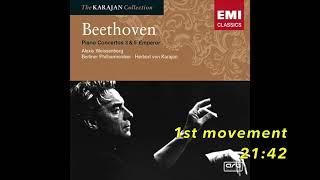 Beethoven Piano Concerto No 5 Op 73  Emperor  Berliner PHILHARMONIKER von Karajan