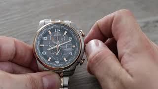 How to SET the time on Citizen Eco-Drive Calibre H820 SETTING instructions, H820-S087228