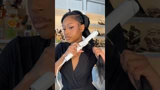 quick bombshell curls for my sew-in