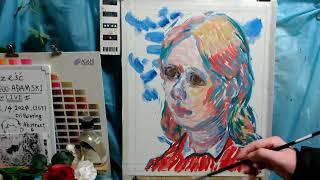 Oil painting portrait day 1 op1387-1   [LIVE]--  "Contemporary art"