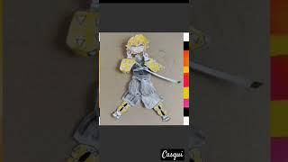 Zentisu Paper doll dancing Divine purge Loli god's requiem| Stopmotion #demonslayer   #stopmotion