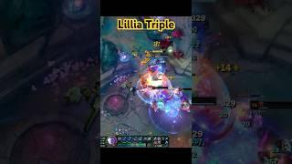 Lillia 1v3 Cleanup#lol #outplay #riotgames #gaming #league #shorts #short #lillia #triplekill #gg