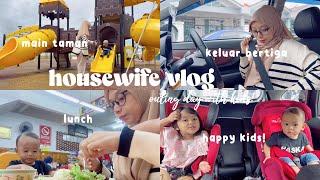 housewife vlog | bawak anak2 ambik angin | keluar bertiga je