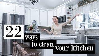 Kitchen Spring Cleaning | 22 ways to clean your kitchen | CLEAN WITH ME!