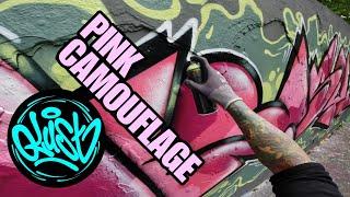  Graffiti - Pink Camouflage Fill  Montana Cans - Fat Cap