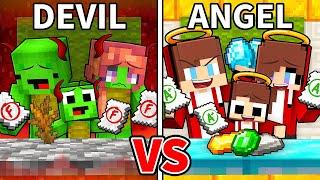 JJ and Mikey: DEVIL vs ANGEL School Battle in Minecraft - Maizen