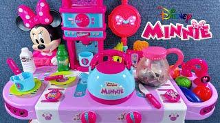 6 Minutes Satisfying with Unboxing Minnie Mouse Kitchen Cooking Playset，Disney Toys Review | ASMR