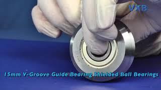 RM4ZZ 15mm V-Groove Guide Bearing Shielded Ball Bearings by VXB Ball Bearings