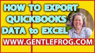 QuickBooks Online Tutorial - How To Export QBO Data to Excel