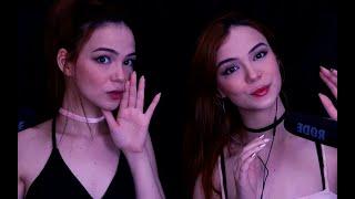 ASMR TWINS  Inaudible/Unintelligible Whispers with Mouth Sounds