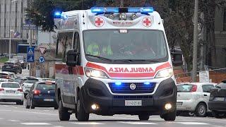 Ambulanza Croce Rossa Selvazzano Dentro in emergenza - Red Cross ambulance responding code 3