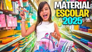 COMPRANDO O MATERIAL ESCOLAR DA LAURINHA 2025 *Volta às Aulas