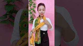 How to Tie a Shawl or Towel like a Scarf / How to tie a scarf #fashion #shorts #short