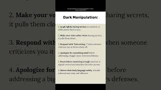 Dark manipulation. #mindset #quotes #goals #growth #motivation #aim #manipulation #success #aim