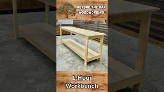 Build a Workbench in 1 Hour #woodworking #diy #workbench #shorts #storage #howto #howtomake #easy