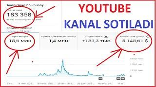 YOUTUBE KANAL SOTILADI 2022 PULATOV DILMUROD internetda pul ishlash youtube prosmotr ko'paytirish