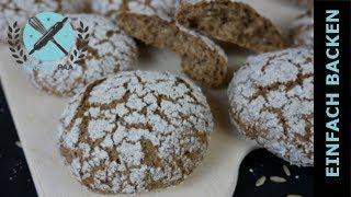 Reine Roggen Vollkorn Brötchen gesund, lecker und knusprig