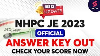 NHPC JE Answer Key 2023 Out | NHPC JE Response Sheet 2023 | NHPC JE Cut Off 2023