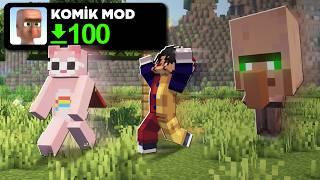 Minecraft'ta EN KOMİK MODLARI TEST ETTİM...