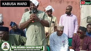  HON. JOSHUA CHINEDU OBIKA KICKS OFF THANK YOU TOUR IN THE ELECTORAL WARDS OF AMAC.