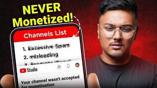 3 Types of YouTube Channel That Never Get Monetized (Watch Before Starting!) ️