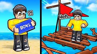 i tried to BUILD A BOAT in Roblox.. 