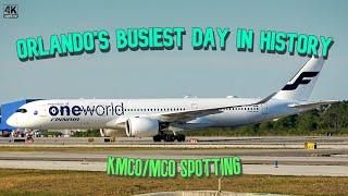 BUSIEST DAY IN ORLANDO HISTORY | [4K] KMCO/MCO Spotting 3/11/23 | Full Identification