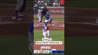 Spencer Strider got 13 K's in 6 innings  #spencerstrider #strikeout #braves #mlb #baseball
